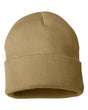 Beanies 100% Acrylic Fabric - Khaki, 3-Inch Folding Cuff (1 Piece)