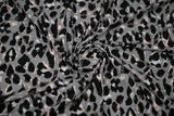 Sporty Leopard Printed Nylon Spandex Fabric - Leopard Print, Blue Moon, 55/56" Width (1 Yard)