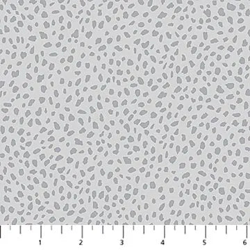 Cotton Print Spotty Gray Pigment Dewfall Fabric 44/45"