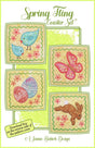 Machine Embroidery Spring Fling Coaster Set