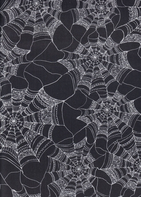 Quilting Cotton Halloween Patterned Web Fabric 100% Cotton