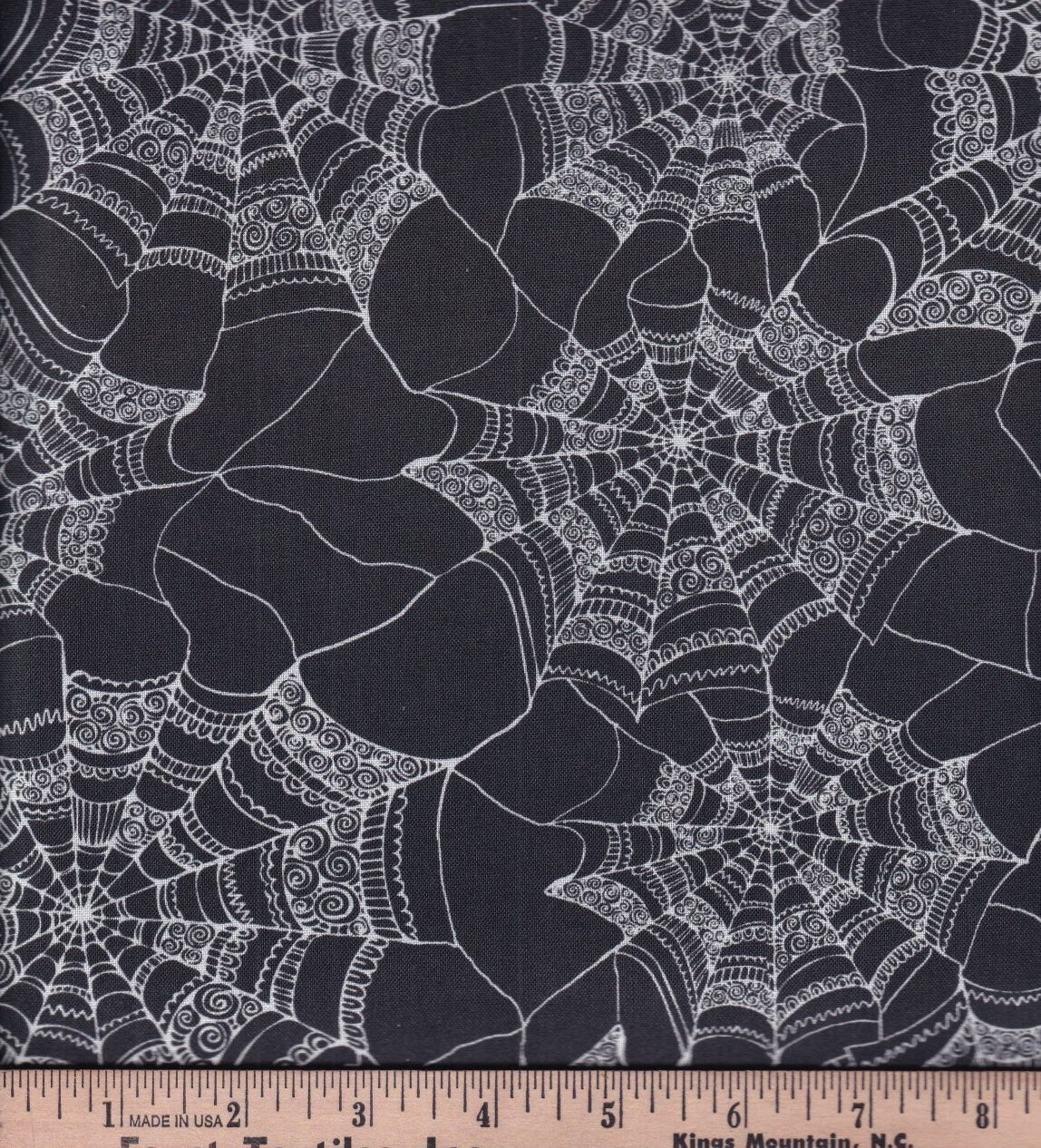 Quilting Cotton Halloween Patterned Web Fabric 100% Cotton