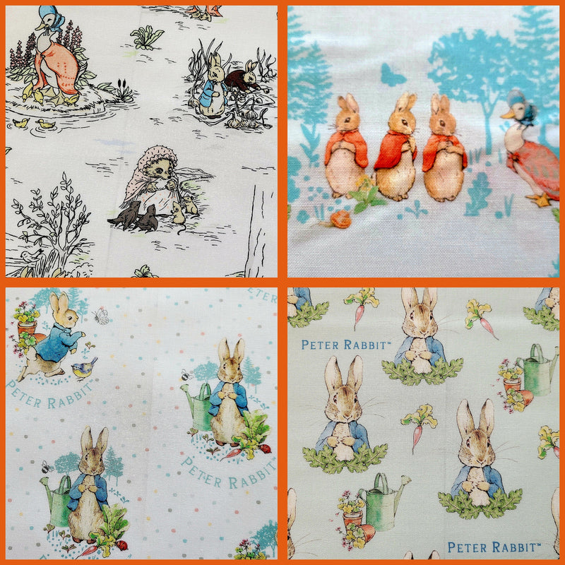 Quilting Cotton Peter Rabbit Garden Scenic Round Pack