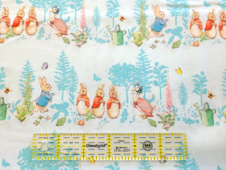 Quilting Cotton Peter Rabbit Garden Scenic Round Pack