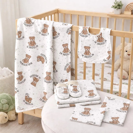 Flannel Fabric Everyday I'm Snuggling Nursery Flannel