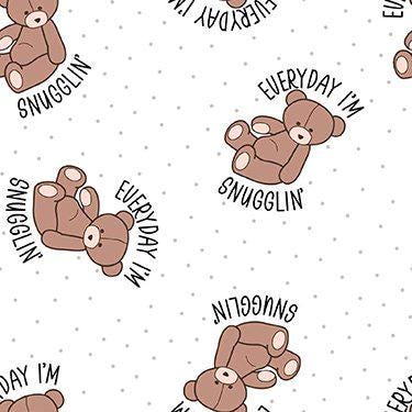 Flannel Fabric Everyday I'm Snuggling Nursery Flannel