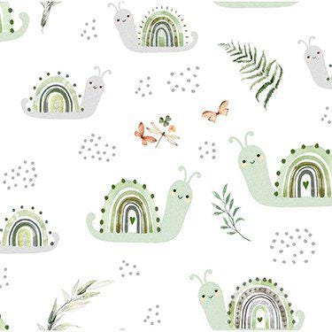 Flannel Fabric Nature Crawls 100% Cotton