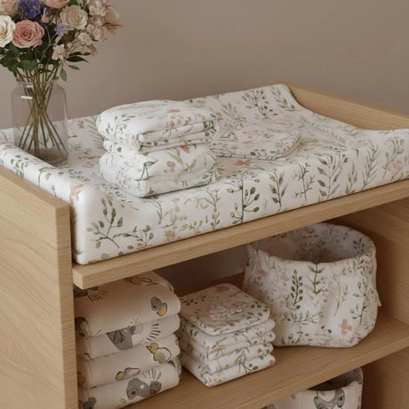 Flannel Fabric Watercolor Floral Nursery Print Springs Creative