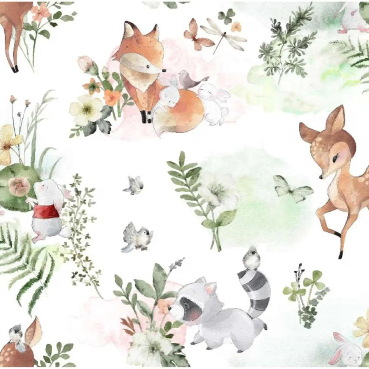Flannel Fabric Nature Baby Floral Springs Creative