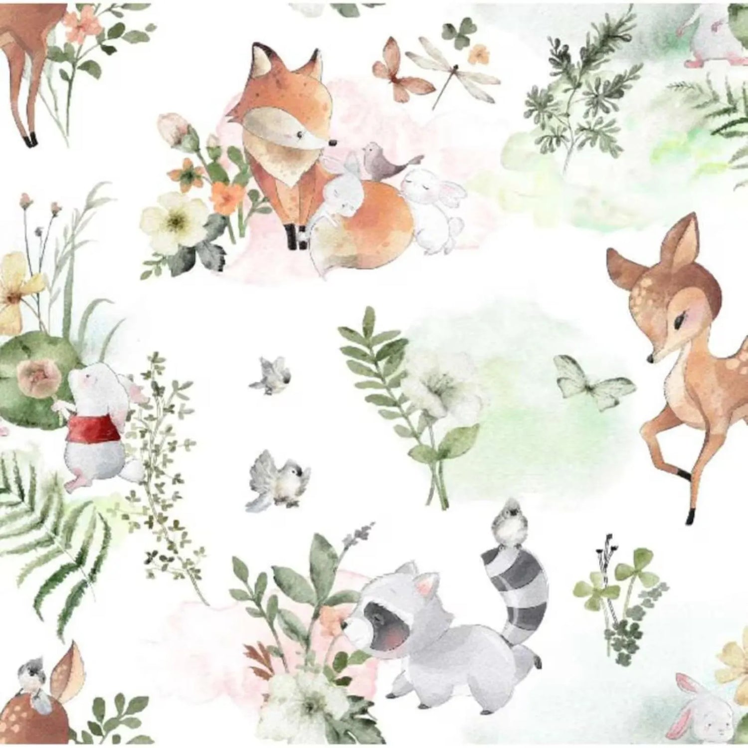 Flannel Fabric Nature Baby Floral Springs Creative