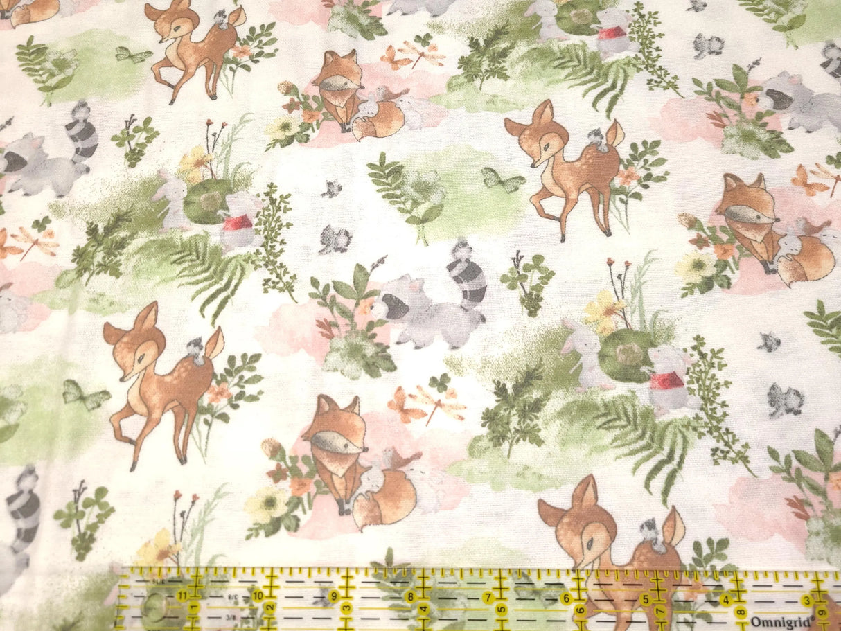 Flannel Fabric Nature Baby Floral Springs Creative