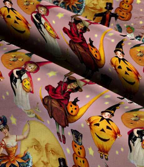 Quilting Cotton Treats N Sweets Pink Halloween Springs Creative