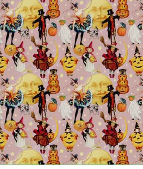 Quilting Cotton Treats N Sweets Pink Halloween Springs Creative