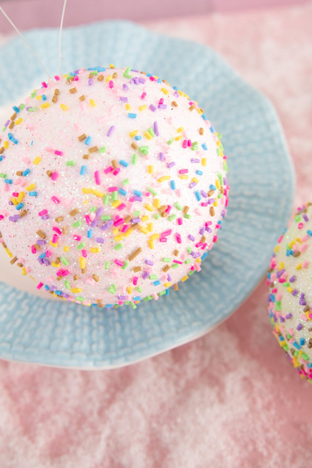 4” Pink Sprinkle Ball Ornament