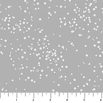 Cotton Print Gray Dewfall Sprinkles Fabric 44/45"