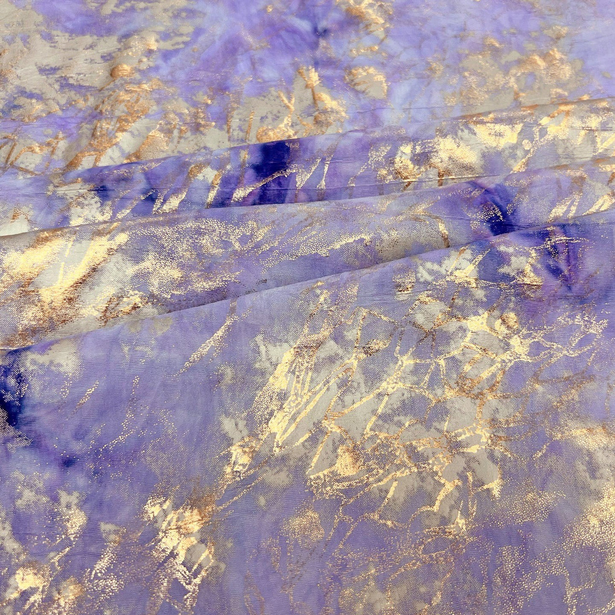 Foiled Tie Dye Spandex Fabric