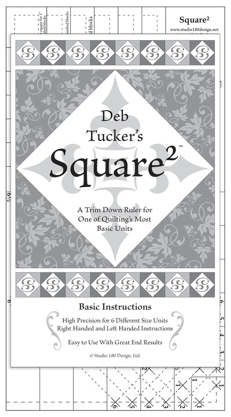 Acrylic Quilting Template Square Squared 6in x 12in