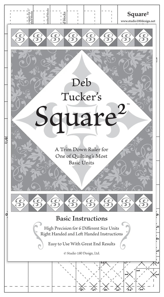 Acrylic Quilting Template Square Squared 6in x 12in