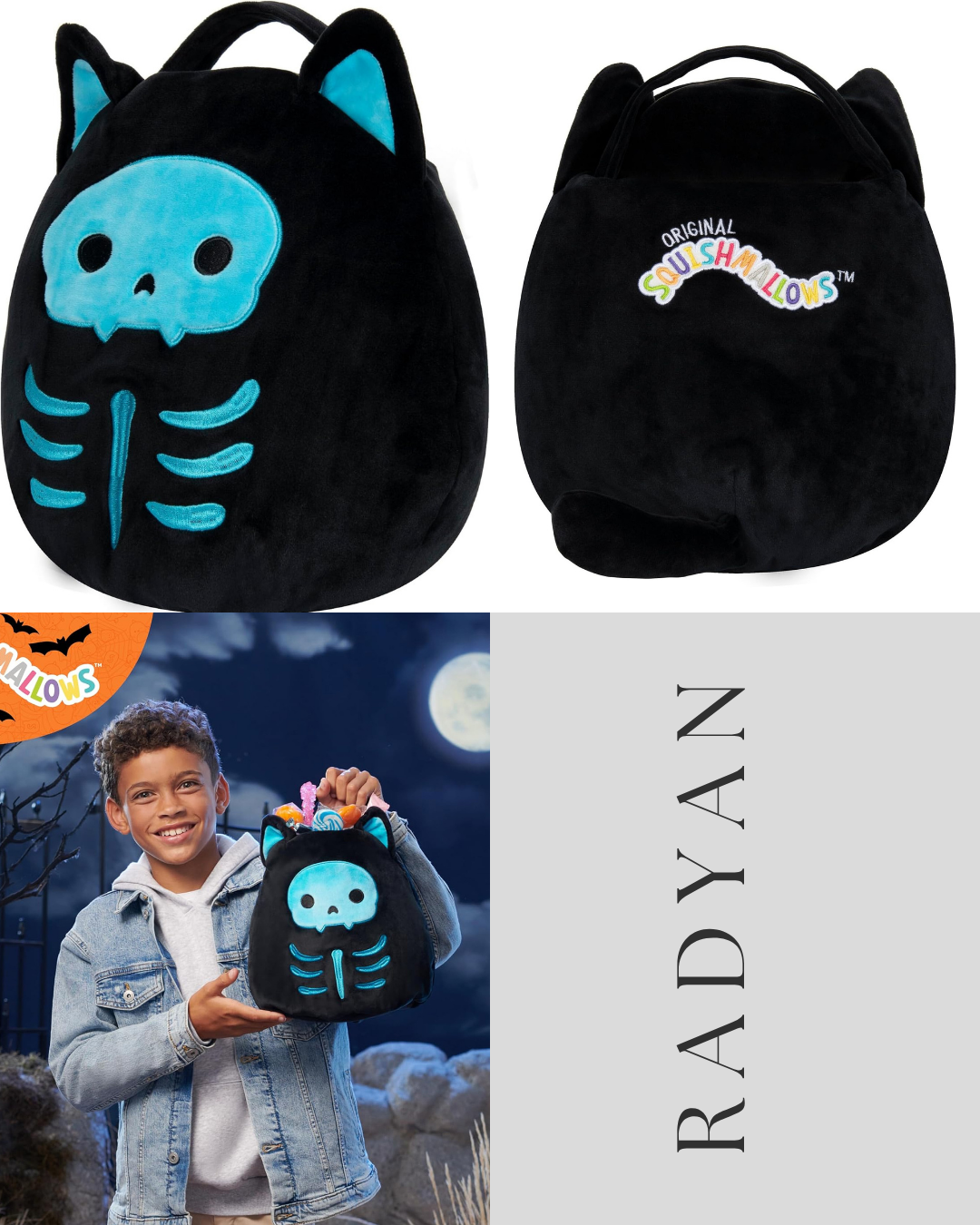 Squishmallows Stump Skeleton Treat Pail