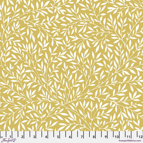 Quilting Cotton Standen Lily Yellow Leicester Collection Original Morris & Co