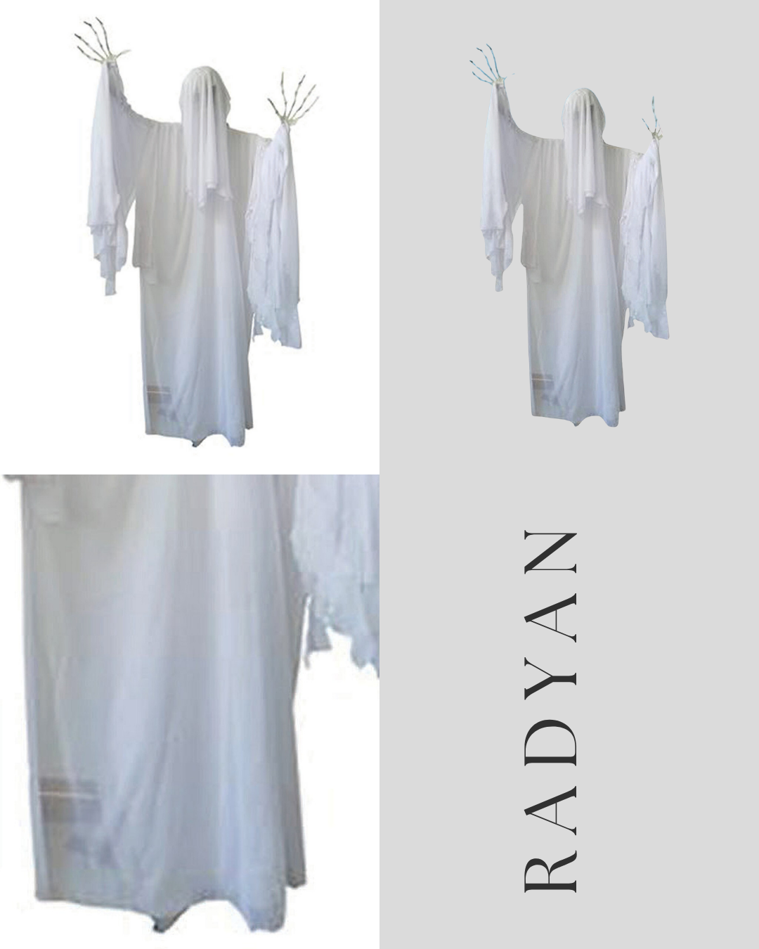 Standing Animated Skeleton Ghost Halloween Decoration, 55 x 65 1/2 Inc