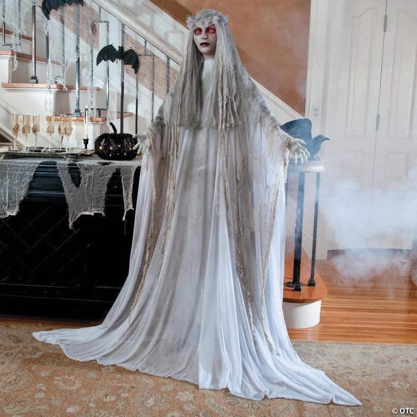 Standing Ghost Girl Halloween Decoration - 5 ft 7 in