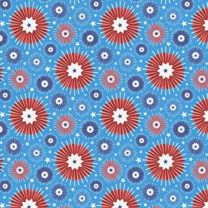 Cotton Print Patriotic Party Fabric 43/44"
