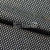 Stars Stripe Holo Nylon Spandex Fabric - Black Ground Hologram Star/Stripe Pattern, 58/60" Width (1 Yard)