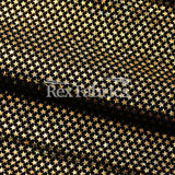 Stars Stripe Holo Nylon Spandex Fabric - Black Ground Hologram Star/Stripe Pattern, 58/60" Width (1 Yard)