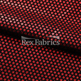 Stars Stripe Holo Nylon Spandex Fabric - Black Ground Hologram Star/Stripe Pattern, 58/60" Width (1 Yard)