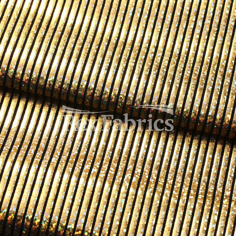 Stars Stripe Holo Nylon Spandex Fabric - Black Ground Hologram Star/Stripe Pattern, 58/60" Width (1 Yard)