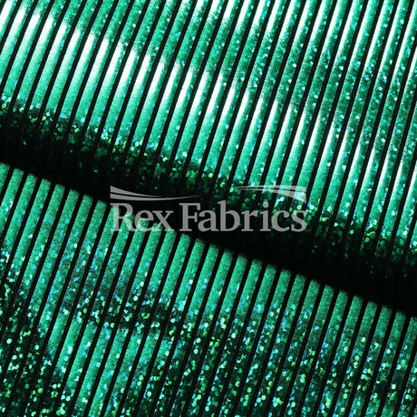 Stars Stripe Holo Nylon Spandex Fabric - Black Ground Hologram Star/Stripe Pattern, 58/60" Width (1 Yard)