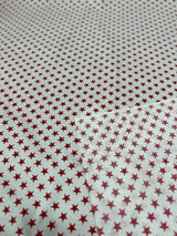 1 Yard Star Print Poly Cotton Fabric Lightweight Durable Apparel Material width