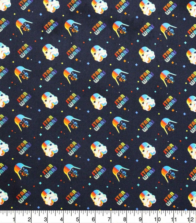 Quilting Cotton Star Wars Rainbow Empire Helms Camelot