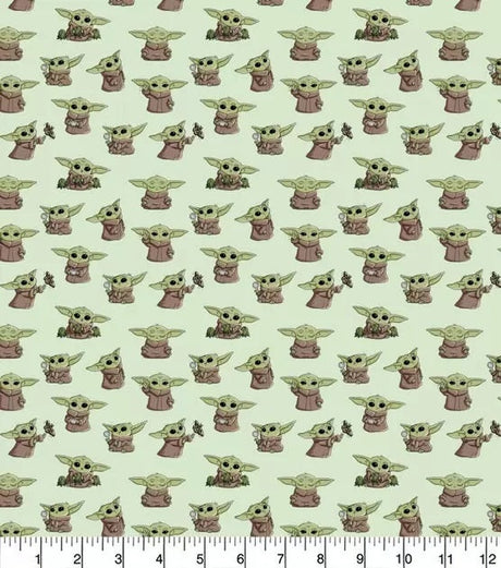 Quilting Cotton Star Wars Baby Yoda Playful Poses Robert Kaufman
