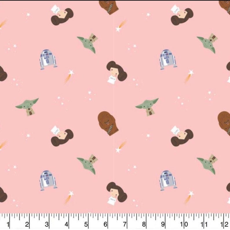 Quilting Cotton Star Wars Rebel Dreams Blue and Pink Robert Kaufman