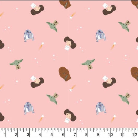 Quilting Cotton Star Wars Rebel Dreams Blue and Pink Robert Kaufman