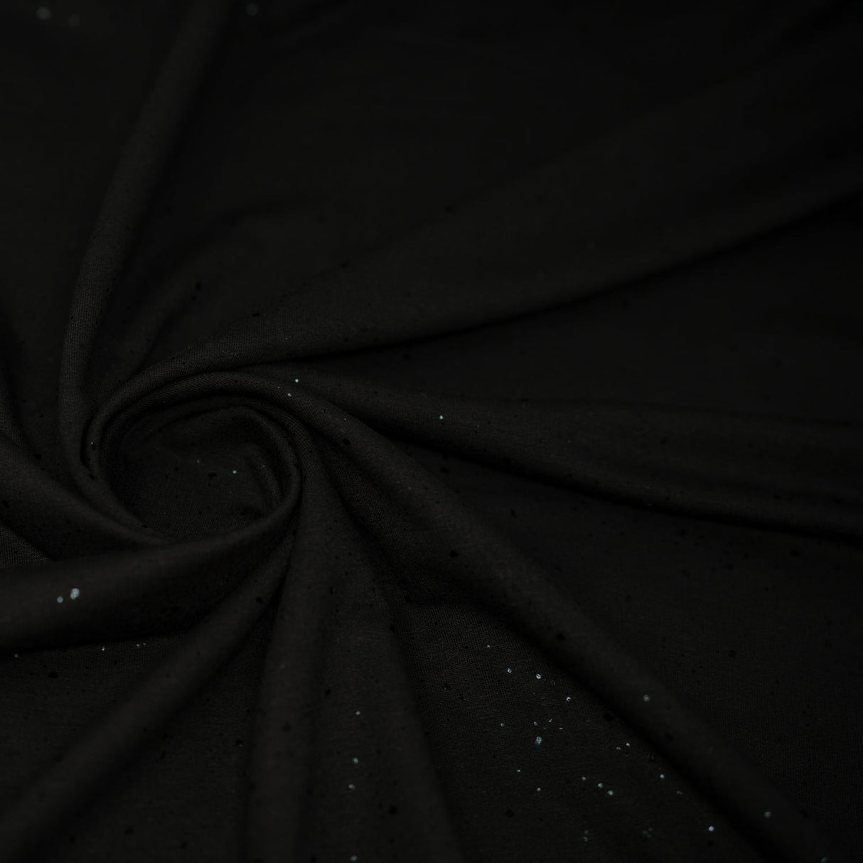 Stardust Foil Printed Stretch French Terry Fabric - Metallic Speckled Foil, 57" Width (1 Yard)