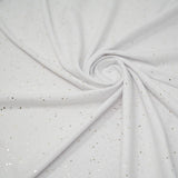 Stardust Foil Printed Stretch French Terry Fabric - Metallic Speckled Foil, 57" Width (1 Yard)
