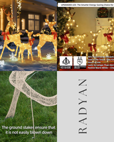 Starfree 54-in Freestanding Reindeer Yard Decoration with White LED Lights