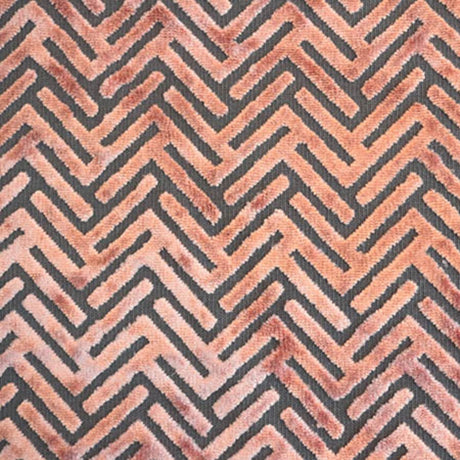 Burnout Velvet Upholstery Fabric Starlet Geometric Arrow Pattern