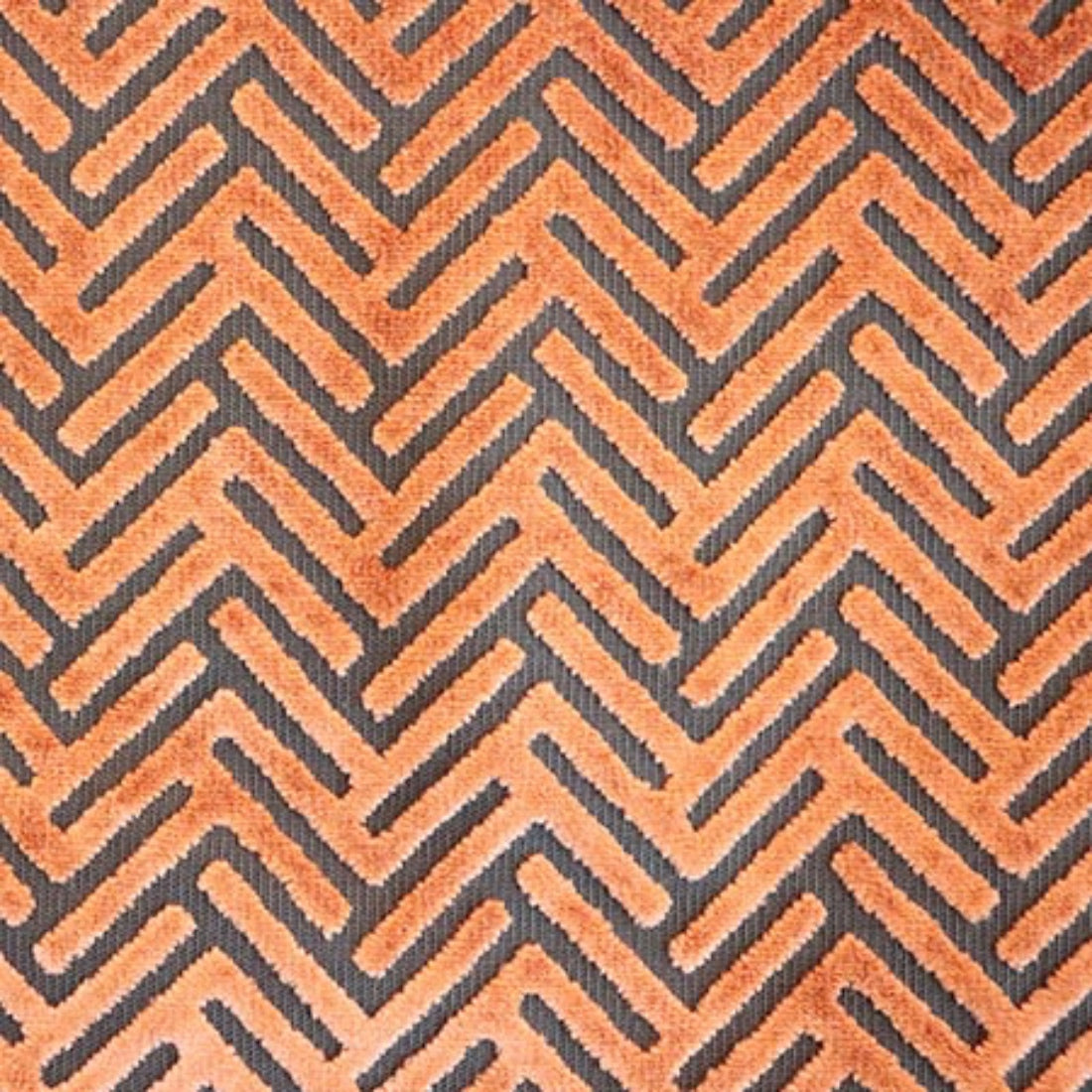 Burnout Velvet Upholstery Fabric Starlet Geometric Arrow Pattern