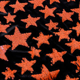 Starlight Stretch Velvet Flip Sequin Fabric - White/Cool Iridescent, Black/Cool Iridescent, Black/Fluorescent Pink, Black/Orange, Black/Neon Yellow, Black/Lime, 54/56" Width (1 Yard)