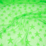 Starry Knitted Stretch Lace Polyester Fabric - Lime, Deep Coral, Black, White, 58/60" Width (1 Yard)