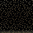 Cotton Fabric Starry Mini Starry Black Gold 43/44