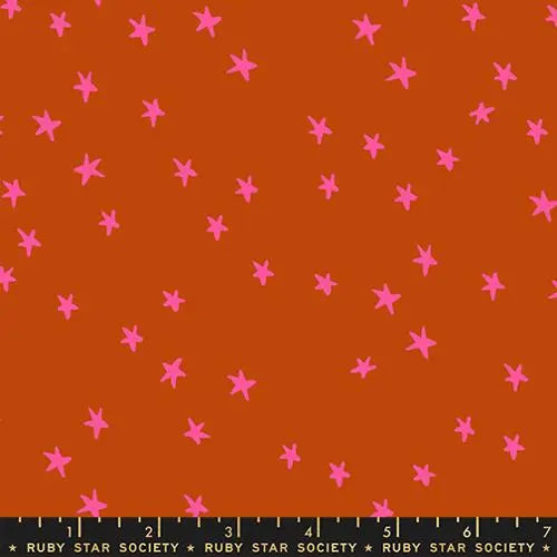 Cotton Print Starry New Cayenne 43/44 Fabric