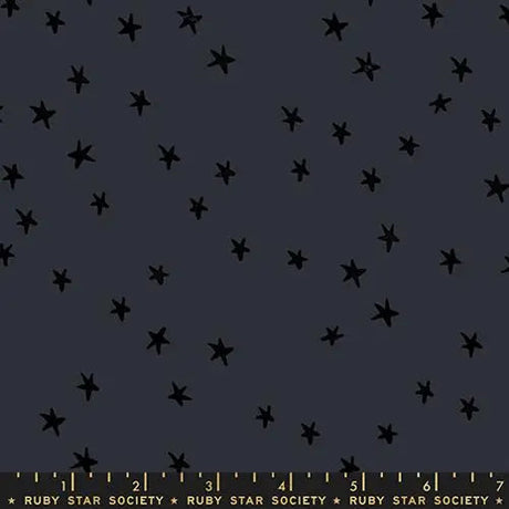 Cotton Print Starry New Charcoal 43/44 Fabric
