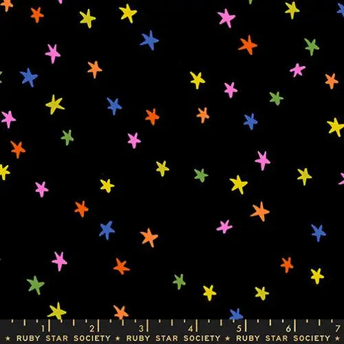 Cotton Print Starry New Vivid Rainbow Fabric 43/44"