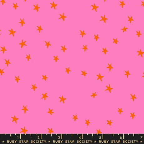 Cotton Starry Vivid Pink Fabric 43/44" Wide