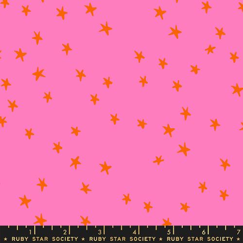 Cotton Starry Vivid Pink Fabric 43/44" Wide